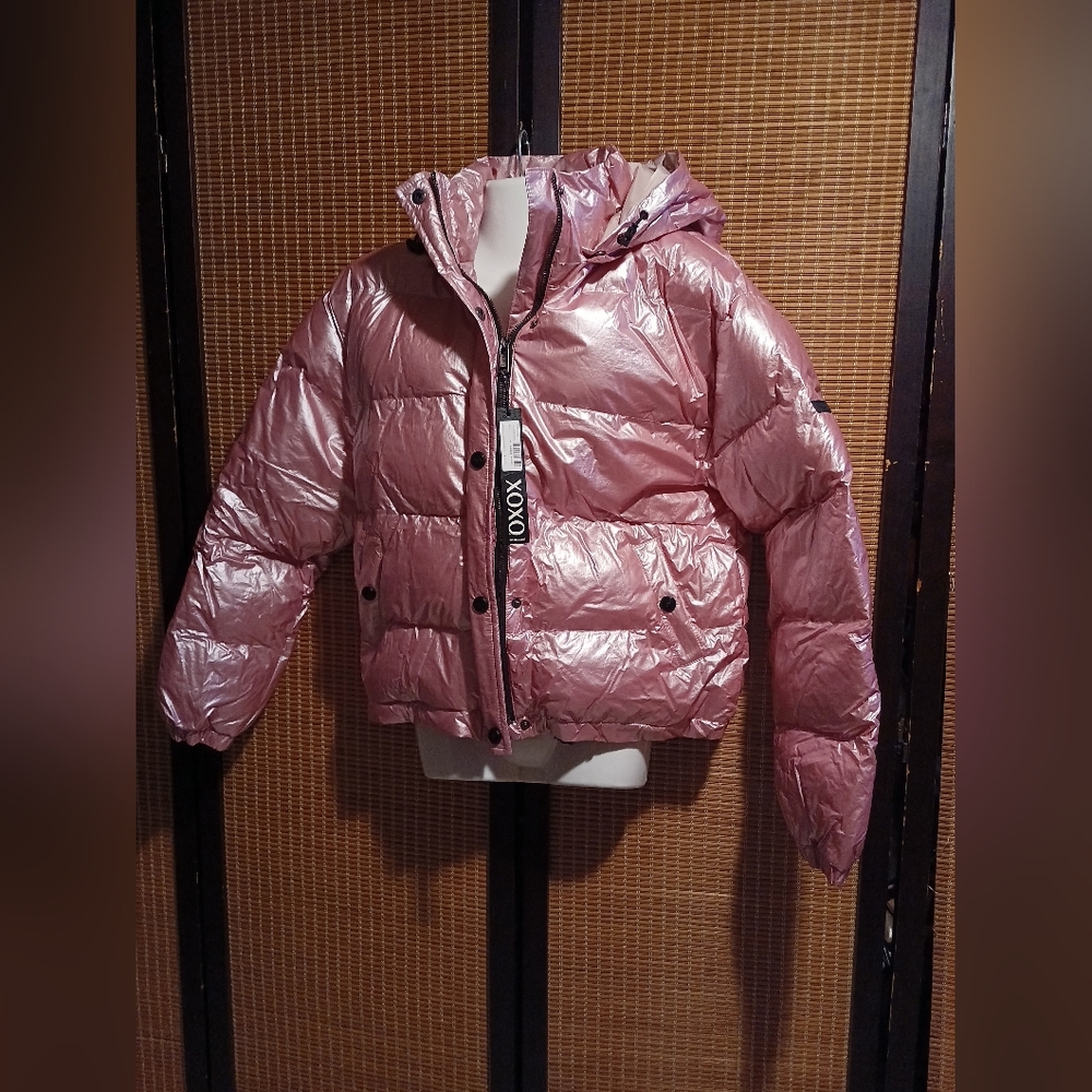 XOXO metallic pink puffer jacket *NWT*